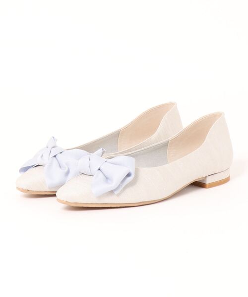 Launa lea(ラウナレア)の「リボンフラットパンプス(0460)(パンプス・レディース・ライトブルー/ピンクベージュ/ゴールド/ブラック・22.5cm/23.5cm/24.5cm/23.0cm/24.0cm/25.0cm/22.0cm)」の16枚目の写真
