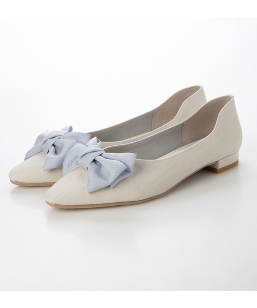 Launa lea(ラウナレア)の「リボンフラットパンプス(0460)(パンプス・レディース・ライトブルー/ピンクベージュ/ゴールド/ブラック・22.5cm/23.5cm/24.5cm/23.0cm/24.0cm/25.0cm/22.0cm)」の10枚目の写真