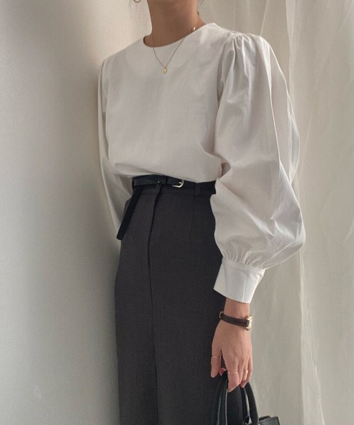 AMOUR BOX（アムールボックス）の「ボリュームスリーブブラウス（シャツ/ブラウス・レディース・ホワイト/クリーム・FREE）」の7枚目の写真