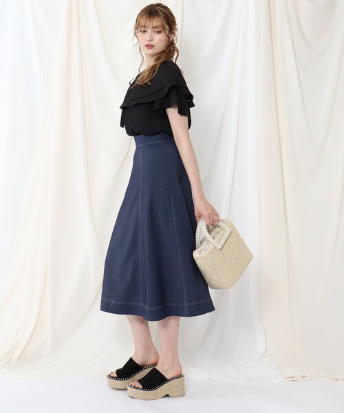 美品】アナトリエ フレアスカート 膝上スカート アナトリエスカート M  