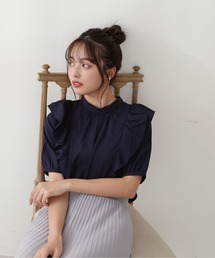 PROPORTION BODY DRESSING | ドビーストライプラッフルブラウス / 1212110404(シャツ/ブラウス)
