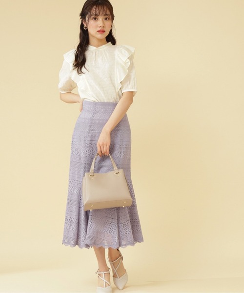 PROPORTION BODY DRESSING（プロポーションボディドレッシング）の「ドビーストライプラッフルブラウス / 1212110404（シャツ/ブラウス・レディース・ブルー/ネイビー/ホワイト系その他・MEDIUM/SMALL）」の17枚目の写真