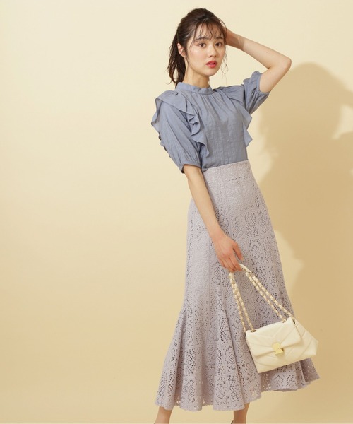 PROPORTION BODY DRESSING（プロポーションボディドレッシング）の「ドビーストライプラッフルブラウス / 1212110404（シャツ/ブラウス・レディース・ブルー/ネイビー/ホワイト系その他・MEDIUM/SMALL）」の20枚目の写真