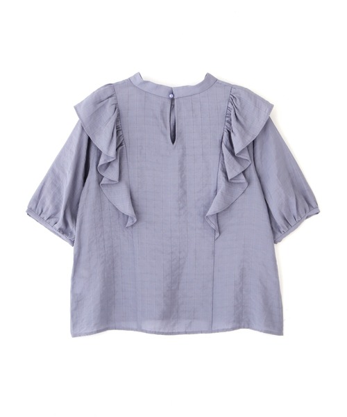 PROPORTION BODY DRESSING（プロポーションボディドレッシング）の「ドビーストライプラッフルブラウス / 1212110404（シャツ/ブラウス・レディース・ブルー/ネイビー/ホワイト系その他・MEDIUM/SMALL）」の9枚目の写真