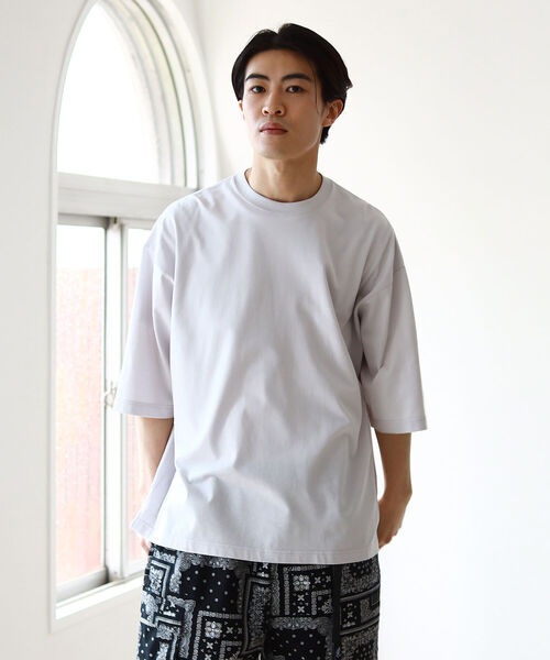 BEAMS（ビームス）の「BEAMS / シルケット ビッグ Ｔシャツ（Tシャツ/カットソー・メンズ・グリーン系その他4/ブラック/ホワイト系その他6・MEDIUM/SMALL/LARGE/X-LARGE）」の9枚目の写真