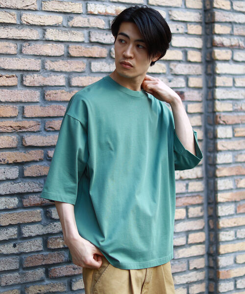 BEAMS（ビームス）の「BEAMS / シルケット ビッグ Ｔシャツ（Tシャツ/カットソー・メンズ・グリーン系その他4/ブラック/ホワイト系その他6・MEDIUM/SMALL/LARGE/X-LARGE）」の19枚目の写真