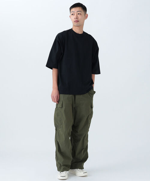 BEAMS（ビームス）の「BEAMS / シルケット ビッグ Ｔシャツ（Tシャツ/カットソー・メンズ・グリーン系その他4/ブラック/ホワイト系その他6・MEDIUM/SMALL/LARGE/X-LARGE）」の17枚目の写真