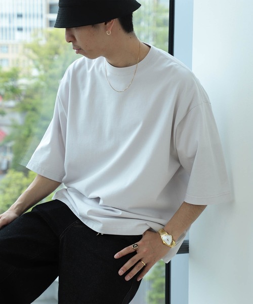 BEAMS（ビームス）の「BEAMS / シルケット ビッグ Ｔシャツ（Tシャツ/カットソー・メンズ・グリーン系その他4/ブラック/ホワイト系その他6・MEDIUM/SMALL/LARGE/X-LARGE）」の2枚目の写真