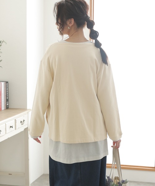 ElegChic(エレグシック)の「裏起毛スウェットドット釦カーディガン(カーディガン/ボレロ・レディース・ブラック/ライトカーキ/杢グレー/ライトベージュ・M/XL/4L)」の15枚目の写真