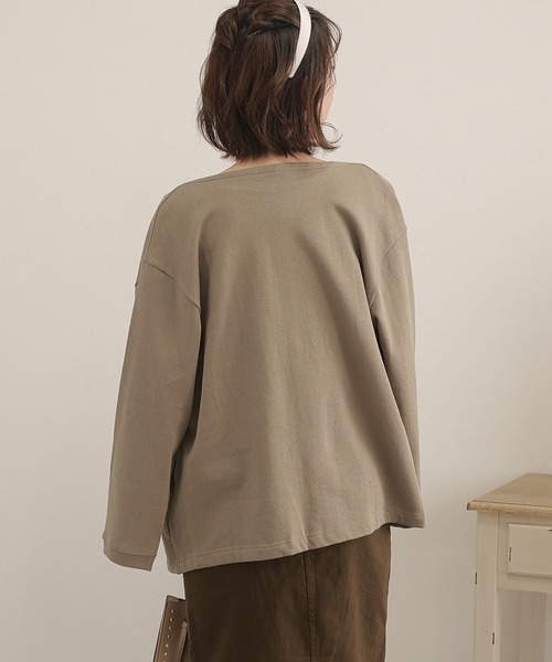 ElegChic(エレグシック)の「裏起毛スウェットドット釦カーディガン(カーディガン/ボレロ・レディース・ブラック/ライトカーキ/杢グレー/ライトベージュ・M/XL/4L)」の20枚目の写真