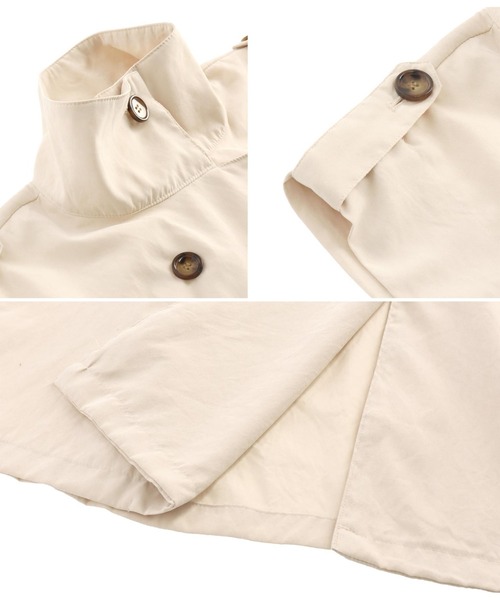 Settimissimo（セッティミッシモ）の「ピーチスタンドカラースリーブレスジャケット（その他アウター・レディース・ブラック/アイボリー・FREE）」の3枚目の写真