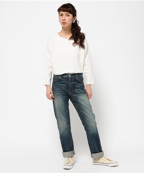 Ray BEAMS(レイビームス)の「Ray BEAMS / ショート丈 クルーネックプルオーバー(その他トップス・レディース・ホワイト/チャコールグレー/ピンク・ONE SIZE)」の21枚目の写真