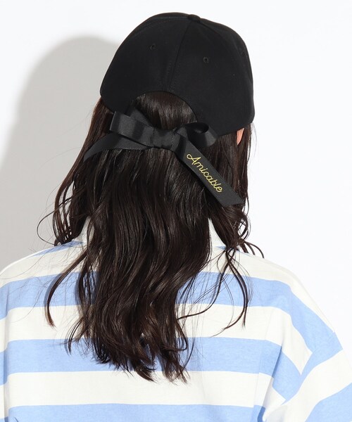 PINK-latte(ピンクラテ)の「◆くま刺繍CAP(キャップ・キッズ・ブラック/ベージュ/サックスブルー・00)」の10枚目の写真