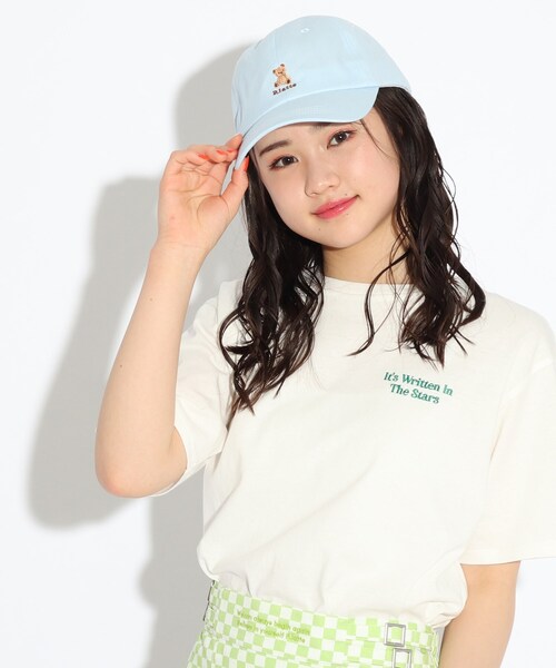 PINK-latte(ピンクラテ)の「◆くま刺繍CAP(キャップ・キッズ・ブラック/ベージュ/サックスブルー・00)」の11枚目の写真