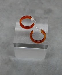 MUTURA（ムツラ）の「天然石 メノウ フープピアス（ピアス（両耳用））」