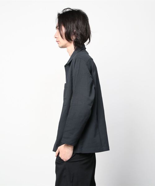 THING FABRICS（シングファブリックス）の「THING FABRICS TF Open Collar Shirt (TFIN-2204)（シャツ/ブラウス・メンズ・ブラック・1/0/2）」の2枚目の写真