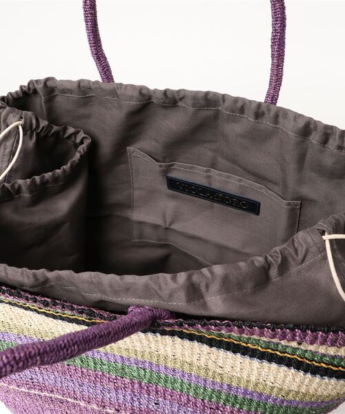 ヴィオラドーロ　かごバック　バッグ　パープル VIOLAd'ORO（ヴィオラドーロ）の「【VIOLAd'ORO(ヴィオラドーロ