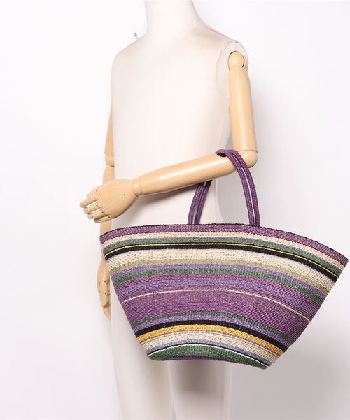 VIOLAd’ORO ヴィオラドーロ　マルチカラーボーダートートバッグ 楽天市場】VIOLAd'ORO ヴィオラドーロ アバカ製 マルチカラーボーダー