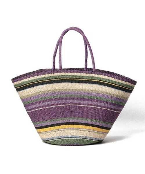 ヴィオラドーロ　かごバック　バッグ　パープル VIOLAd'ORO（ヴィオラドーロ）の「【VIOLAd'ORO(ヴィオラドーロ