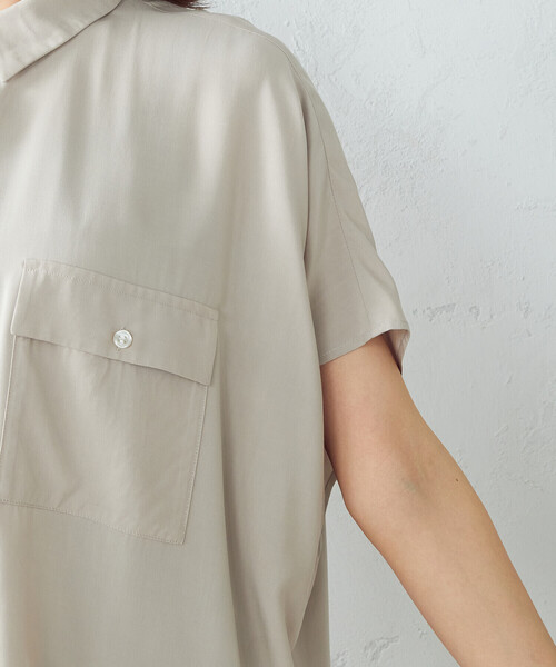 COMME CA ISM（コムサイズム）の「ワイドシルエット　サファリシャツ（シャツ/ブラウス・レディース・ベージュ/ダークブラウン/ピンク/カーキ・FREE）」の18枚目の写真
