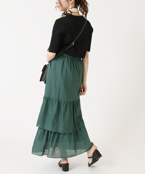 B.C STOCK（ベーセーストック）の「ソウバリ半袖プルオーバー（ニット/セーター・レディース・ブラック/ホワイト/ブラウン/ベージュ/ブルー系その他・FREE）」の16枚目の写真