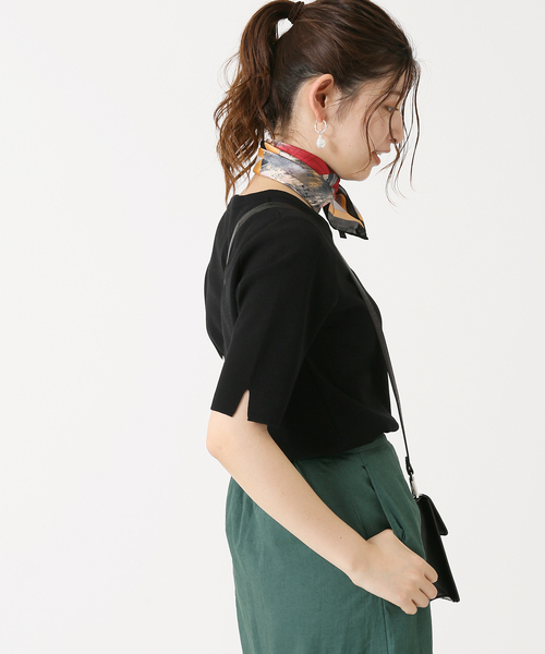 B.C STOCK（ベーセーストック）の「ソウバリ半袖プルオーバー（ニット/セーター・レディース・ブラック/ホワイト/ブラウン/ベージュ/ブルー系その他・FREE）」の17枚目の写真