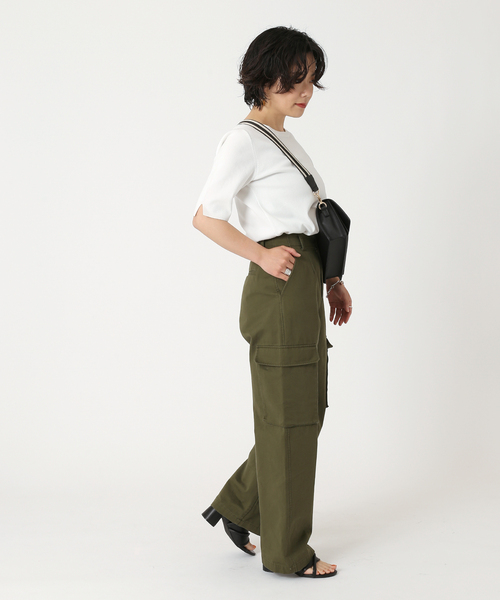 B.C STOCK（ベーセーストック）の「ソウバリ半袖プルオーバー（ニット/セーター・レディース・ブラック/ホワイト/ブラウン/ベージュ/ブルー系その他・FREE）」の21枚目の写真