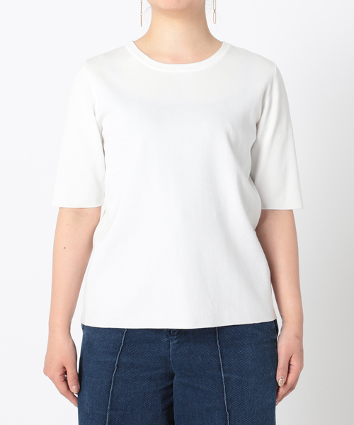 B.C STOCK（ベーセーストック）の「ソウバリ半袖プルオーバー（ニット/セーター・レディース・ブラック/ホワイト/ブラウン/ベージュ/ブルー系その他・FREE）」の6枚目の写真