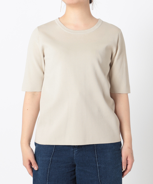 B.C STOCK（ベーセーストック）の「ソウバリ半袖プルオーバー（ニット/セーター・レディース・ブラック/ホワイト/ブラウン/ベージュ/ブルー系その他・FREE）」の10枚目の写真