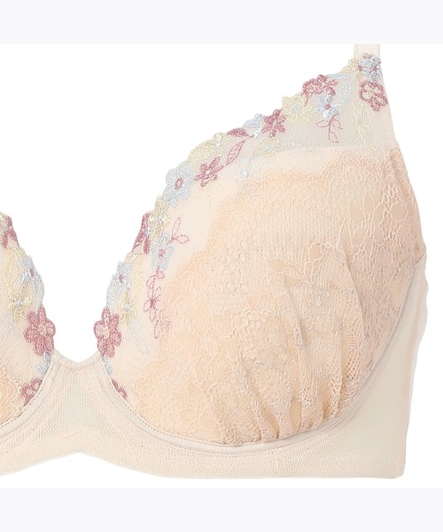 AMOSTYLE BY Triumph(アモスタイルバイトリンプ)の「ディアフローラル チャーミングラマー ブラ&ショーツセット【B,C,Dカップ】AMST1367 WHU + Hikini JX(ブラ&ショーツ・レディース・ベージュ/グリーン/ブルー・D65/C65/B75/C70/B70/C75/D80/B65/D70/D75)」の12枚目の写真