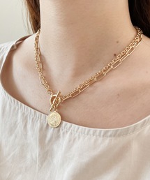 iso | スキニーチェーン×チェーンコインモチーフネックレス(ネックレス)