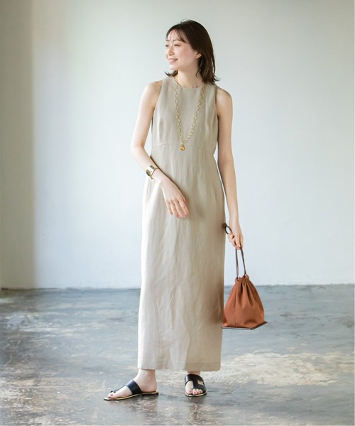 新品☆noble☆カーブシルエットロングワンピース