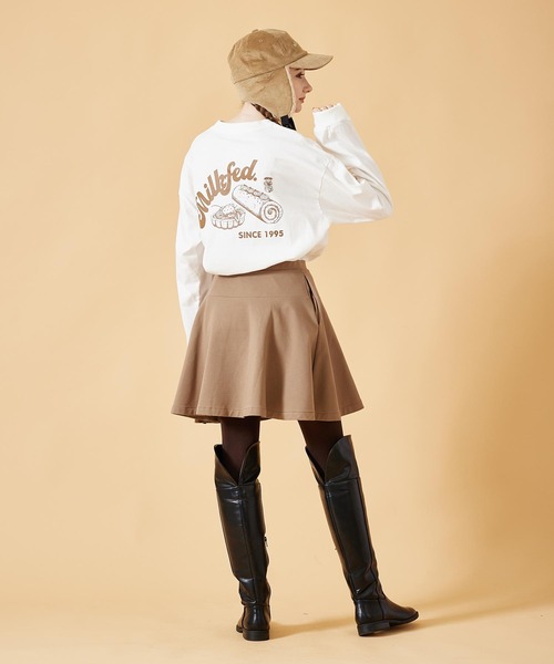 MILKFED.（ミルクフェド）の「SWEAT SKIRT（スカート・レディース・ブラック/ブラウン/チャコール・ONE SIZE）」の14枚目の写真