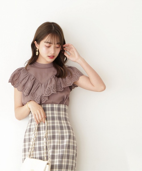 PROPORTION BODY DRESSING（プロポーションボディドレッシング）の「エンブロイダリーブラウス / 1212210504（シャツ/ブラウス・レディース・ブラウン系その他/パープル/ブラック・FREE）」の2枚目の写真