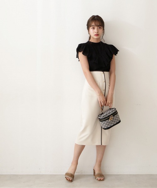 PROPORTION BODY DRESSING（プロポーションボディドレッシング）の「エンブロイダリーブラウス / 1212210504（シャツ/ブラウス・レディース・ブラウン系その他/パープル/ブラック・FREE）」の4枚目の写真