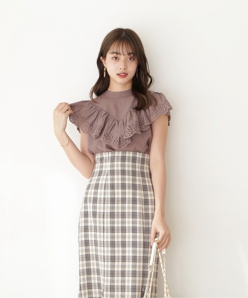 PROPORTION BODY DRESSING（プロポーションボディドレッシング）の「エンブロイダリーブラウス / 1212210504（シャツ/ブラウス・レディース・ブラウン系その他/パープル/ブラック・FREE）」の6枚目の写真