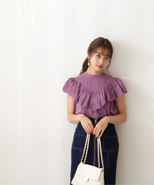 PROPORTION BODY DRESSING（プロポーションボディドレッシング）の「エンブロイダリーブラウス / 1212210504（シャツ/ブラウス・レディース・ブラウン系その他/パープル/ブラック・FREE）」の9枚目の写真