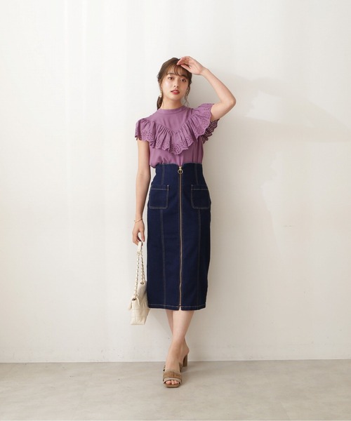 PROPORTION BODY DRESSING（プロポーションボディドレッシング）の「エンブロイダリーブラウス / 1212210504（シャツ/ブラウス・レディース・ブラウン系その他/パープル/ブラック・FREE）」の10枚目の写真