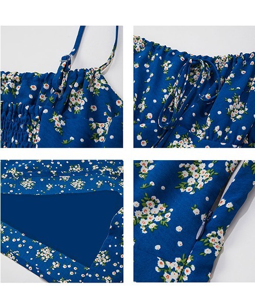 Fano Studios（ファノ ストゥディオズ）の「フラワーストラップ　キャミワンピース FX22L158 【Fano Studios】（ワンピース・レディース・ブルー・S/M/L）」の12枚目の写真