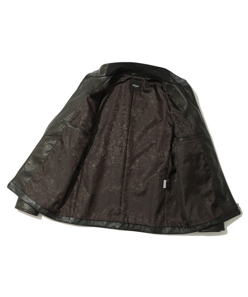 MEN'S BIGI（メンズビギ）の「クロム型押しラムレザージャケット（ライダースジャケット・メンズ・ブラック・01/02/03）」の15枚目の写真