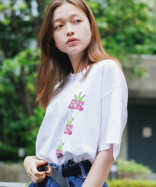 HUF（ハフ）の「HUF/ハフ HF STACK CROWN S/S TEE 半袖Tシャツ（Tシャツ/カットソー・メンズ・ホワイト/ブラック・M/L/XL）」の2枚目の写真