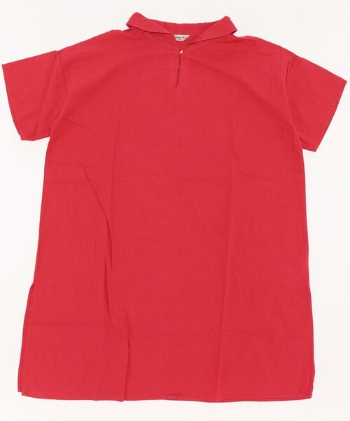 Samansa Mos2（サマンサ モスモス）の「【クールコットン】柄アソートスキッパーチュニック（シャツ/ブラウス・レディース・ブラック/ネイビー/レッド/オフホワイト/サックスブルー/ブルー/グリーン・ﾌﾘ-）」の9枚目の写真