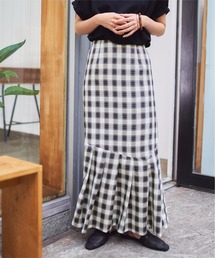 チェック柄マーメイドスカート