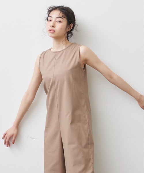 Libra Cue（リブラ キュー）の「“ビックカラー2wayコンビネゾン”　　　　　　　　　　　　　　　　　　　　　　　　　　　　　　麻混素材で長い季節着られる、付け襟がセットになったコンビネゾン（サロペット/オーバーオール・レディース・ベージュ/ブラック・1/2）」の18枚目の写真