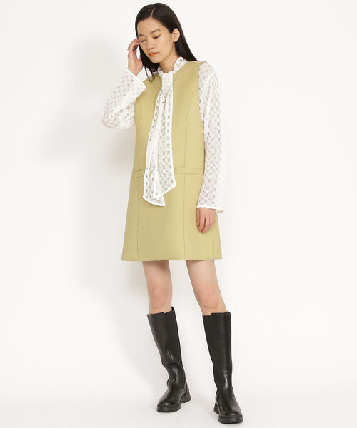 Ray BEAMS(レイビームス)の「Ray BEAMS / レース ボウカラー ブラウス(シャツ/ブラウス・レディース・ホワイト/ブラック・ONE SIZE)」の5枚目の写真