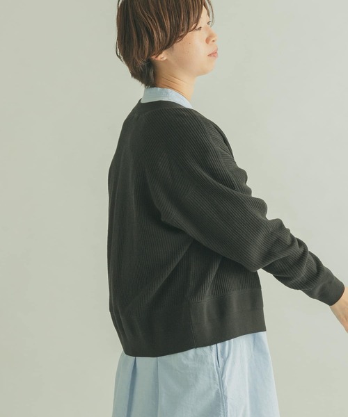 FORK&SPOON（フォークアンドスプーン）の「FORK&SPOON　ラゲットリブカーディガン（カーディガン/ボレロ・レディース・ブラック/ピンク/ブルー/アイボリー・1）」の9枚目の写真