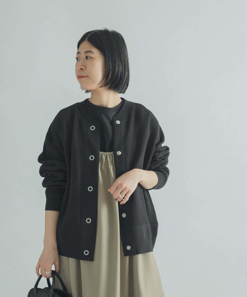 FORK&SPOON（フォークアンドスプーン）の「FORK&SPOON　ラゲットリブカーディガン（カーディガン/ボレロ・レディース・ブラック/ピンク/ブルー/アイボリー・1）」の13枚目の写真