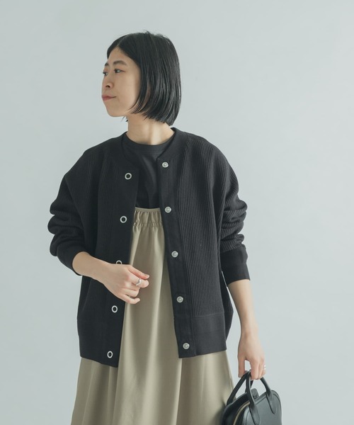 FORK&SPOON（フォークアンドスプーン）の「FORK&SPOON　ラゲットリブカーディガン（カーディガン/ボレロ・レディース・ブラック/ピンク/ブルー/アイボリー・1）」の15枚目の写真