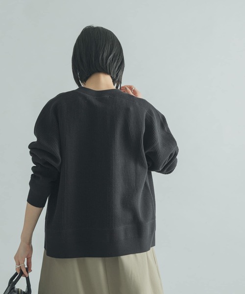 FORK&SPOON（フォークアンドスプーン）の「FORK&SPOON　ラゲットリブカーディガン（カーディガン/ボレロ・レディース・ブラック/ピンク/ブルー/アイボリー・1）」の17枚目の写真