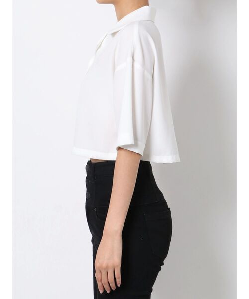 EMODA（エモダ）の「オーバーショートシャツ（シャツ/ブラウス・レディース・ホワイト/ブラック/ブルー・FREE）」の13枚目の写真
